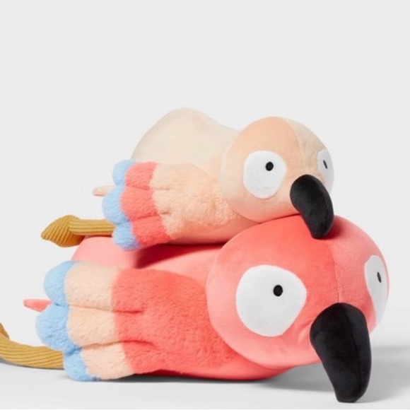 Pillowfort weighted sensory plush Parrott bundle mommy and baby - Picture 1 of 4